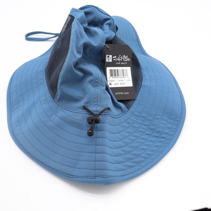 Salt Life Atlan Blue Performance Sun Hat Mesh Fishing Boonie OSFM NEW
