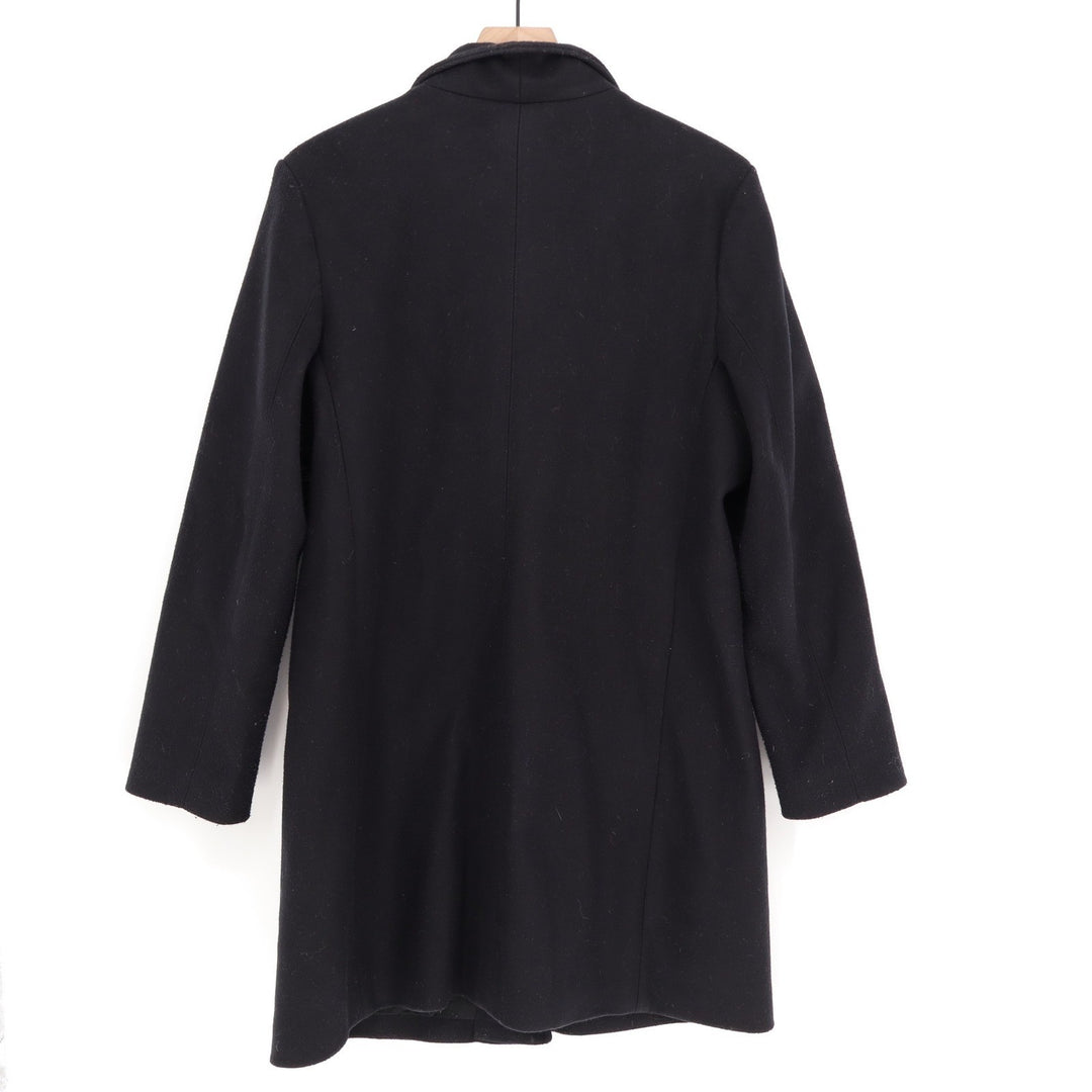 Old Navy Womens Black Funnel Neck Wool Blend Zip Front Coat Large