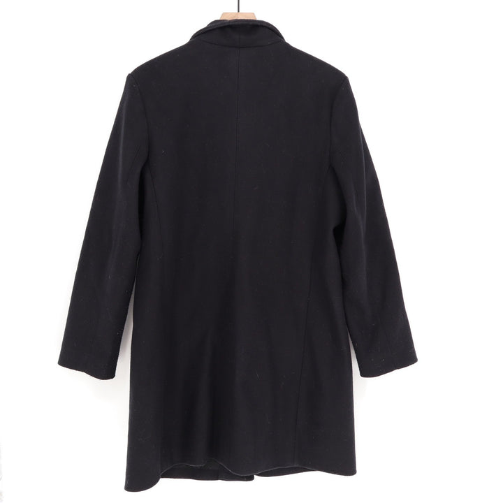 Old Navy Womens Black Funnel Neck Wool Blend Zip Front Coat Large