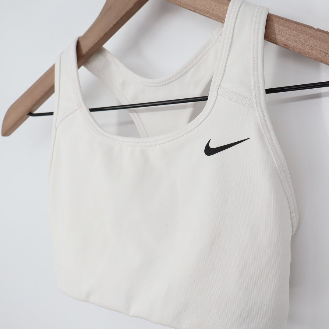 Nike Womens Swoosh Medium Support Non-Padded Sports Bra White XS