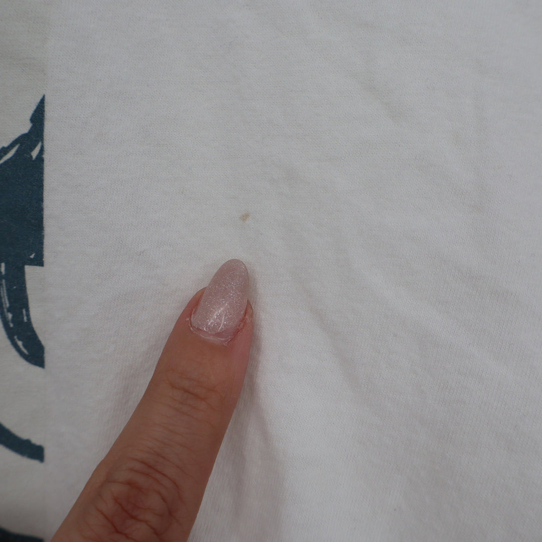 The North Face Mens Graphic Logo T-Shirt Cream Off-White Cotton Size M