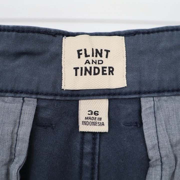 Flint and Tinder Shorts Mens 36 Chino Navy Blue 6 Inch Inseam Stretch Excellent