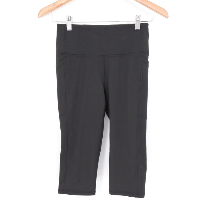 DSG Momentum Crop Womens XS Pure Black High Rise Athletic Leggings
