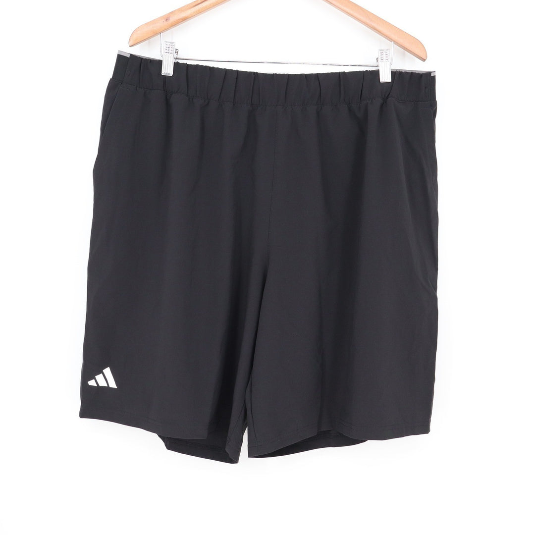 Adidas Mens Club Stretch Woven Tennis Shorts Black 2XL 9 Inch Inseam NEW