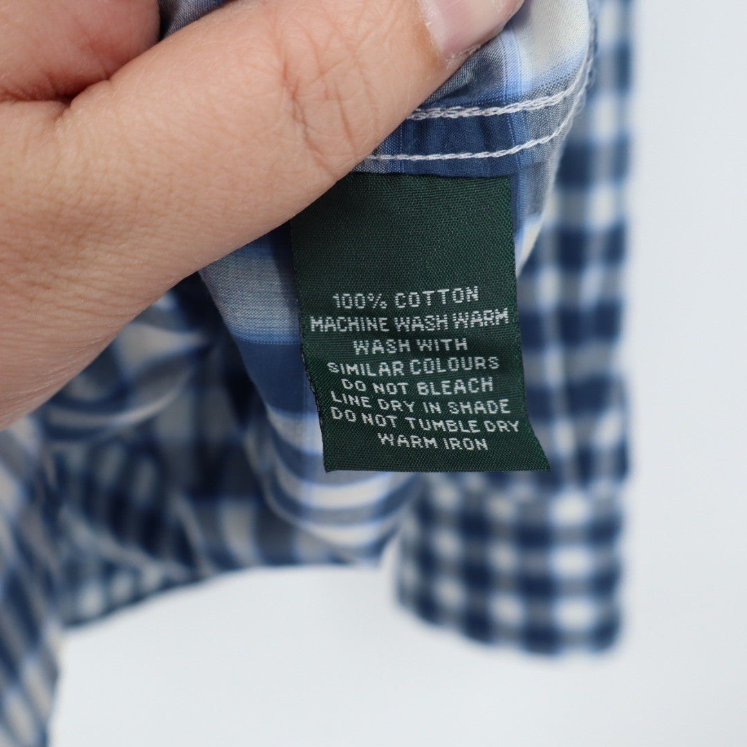 Rodd & Gunn Fit Gingham Check Long Sleeve Button Up Shirt XL Woven in Italy