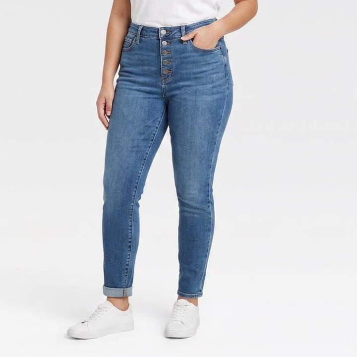 Universal Thread Womens High Rise Skinny Jeans Wash Button Fly Size 10/30R