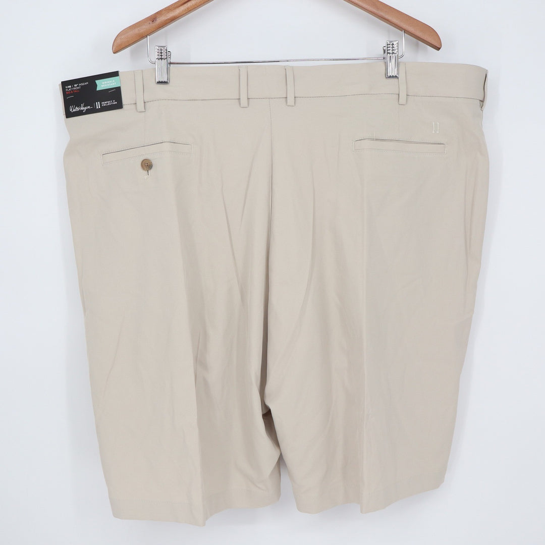 Walter Hagen Mens Perfect 11 Golf Shorts Light Khaki Big & Tall 46