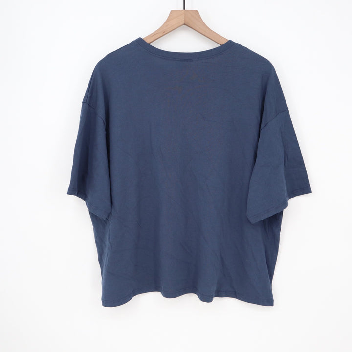 Where Im From Boston USA Easy Tee Navy Blue Cotton Boxy T-Shirt Mens XL New