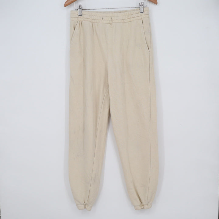 Forever 21 Womens Large Cream Beige Jogger Sweatpants High Rise Elastic Waist L