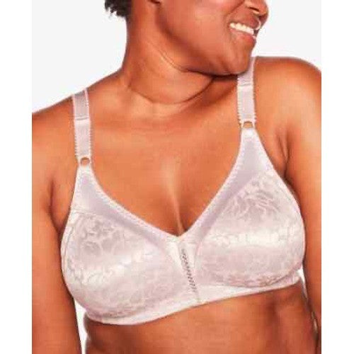 Bali Double Support Wireless Bra Womens 36B Pink Full Coverage Adjustable Straps