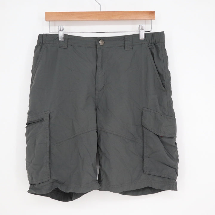 Columbia Silver Ridge Cargo Shorts Mens 34 Dark Grey Hiking Outdoor Nylon