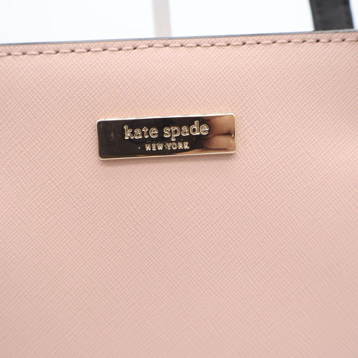Kate Spade New York Pink Black Saffiano Leather Satchel Handbag