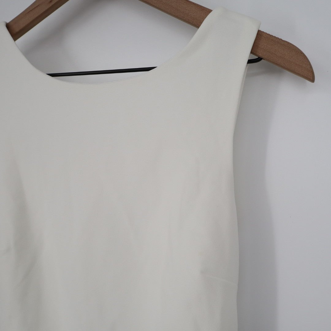 Lulus Devoted Lover Bodycon Mini Dress Womens S White Stretch Backless Knotted