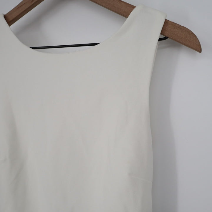Lulus Devoted Lover Bodycon Mini Dress Womens S White Stretch Backless Knotted