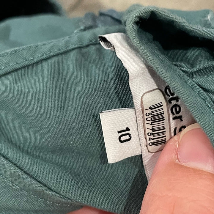 Peter Som X RTR Green Puff Sleeve Dress Size 10