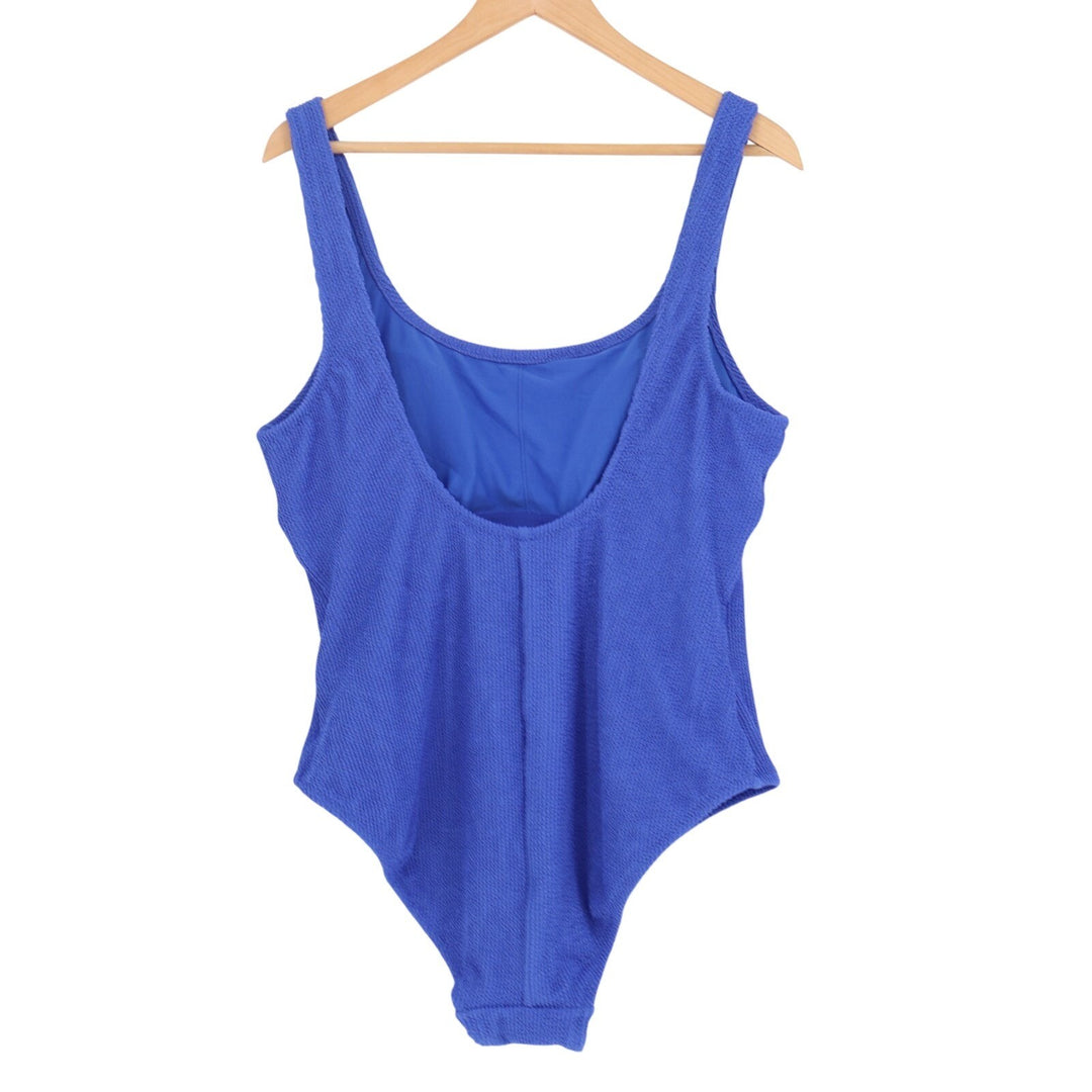 Shade & Shore One Piece Swimsuit Womens XL (16) Blue Scoop Neck Full Coverage