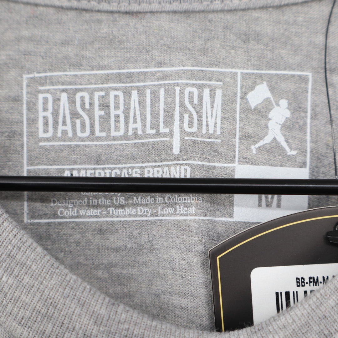 Baseballism Mens The Bat Bros Graphic T-Shirt Heather Gray Size M