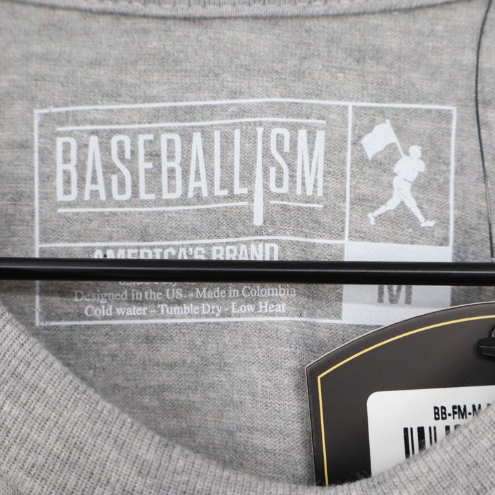 Baseballism Mens The Bat Bros Graphic T-Shirt Heather Gray Size M