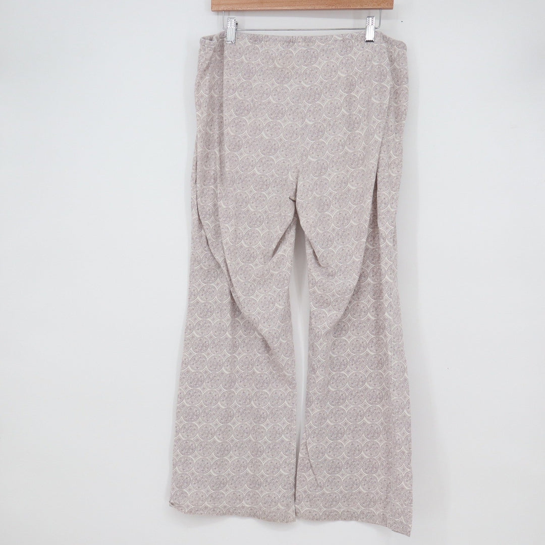 Gilligan & O'Malley Lavender Medallion Pajama Pants XL Wide Leg Cotton Blend