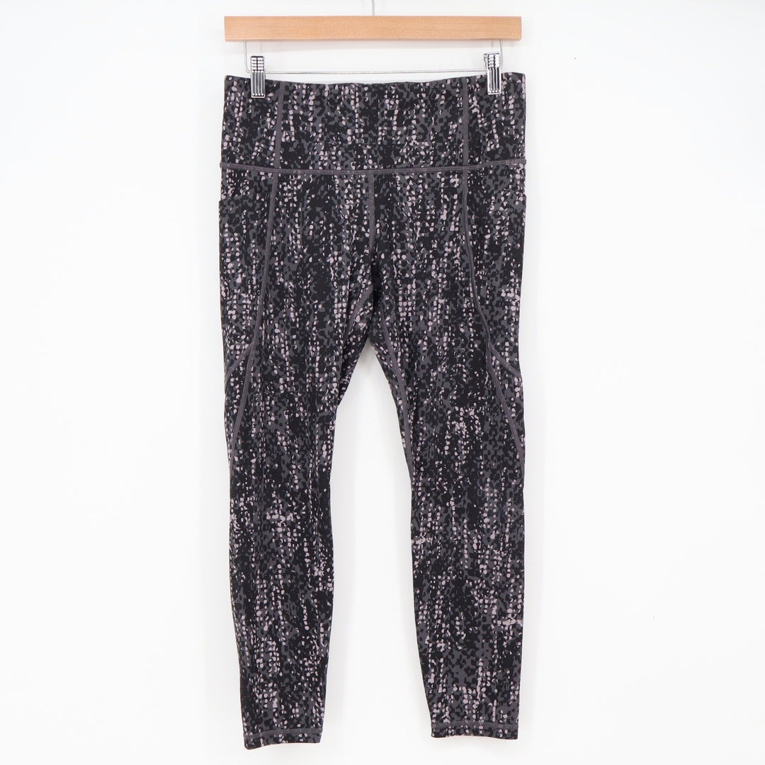 Athleta Leggings Womens MP Salutation Stash Grey Lavender Abstract Print