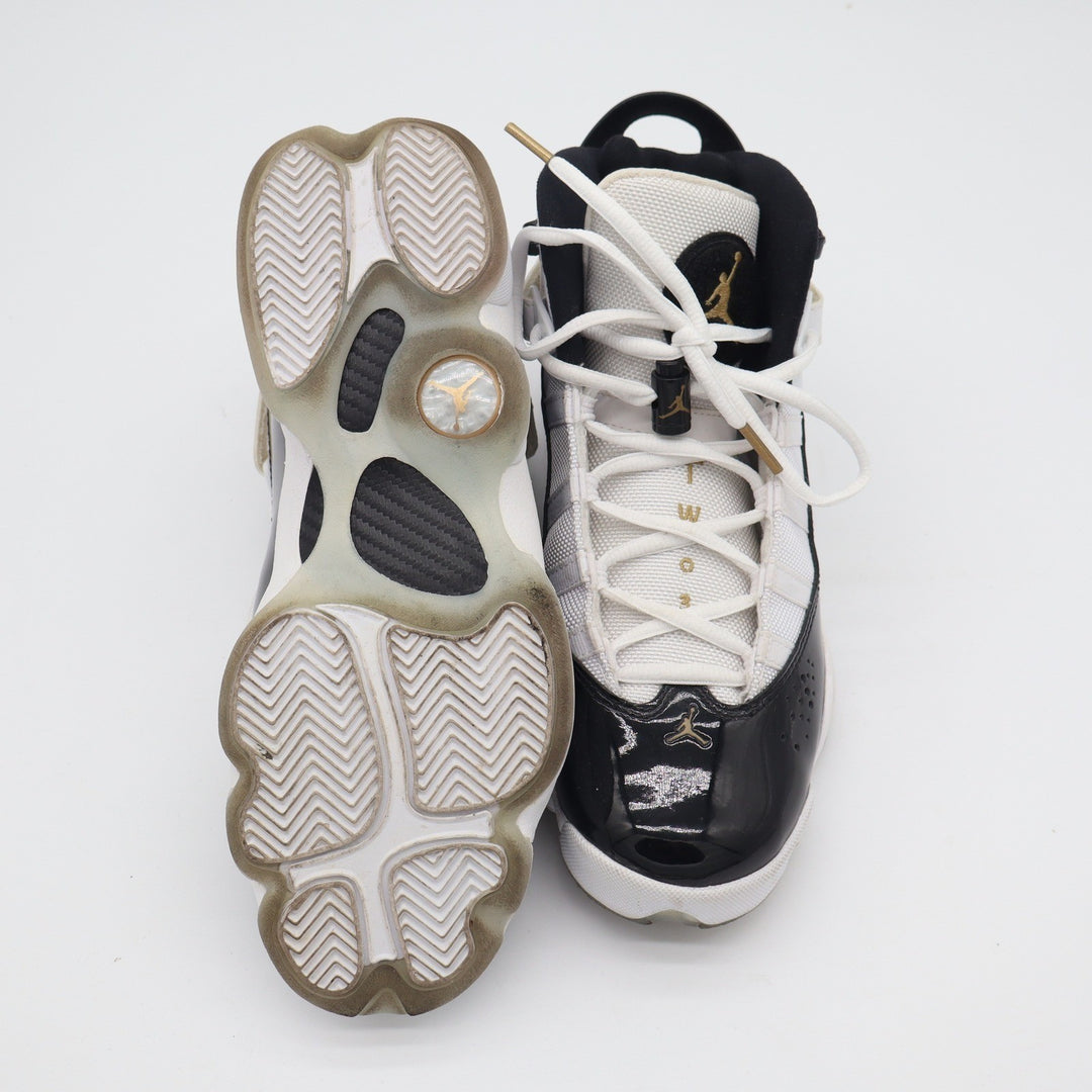 Jordan 6 Rings GS White Black Metallic Gold CW6994-100 Mens 7Y Basketball Shoes