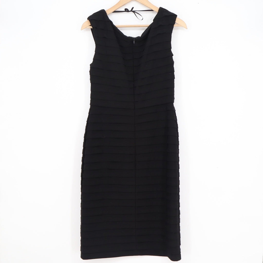 Xscape by Joanna Chen Black Tiered Cocktail Dress Sleeveless Surplice 12
