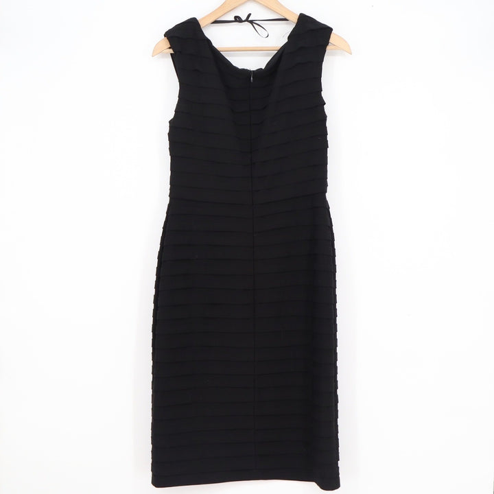 Xscape by Joanna Chen Black Tiered Cocktail Dress Sleeveless Surplice 12