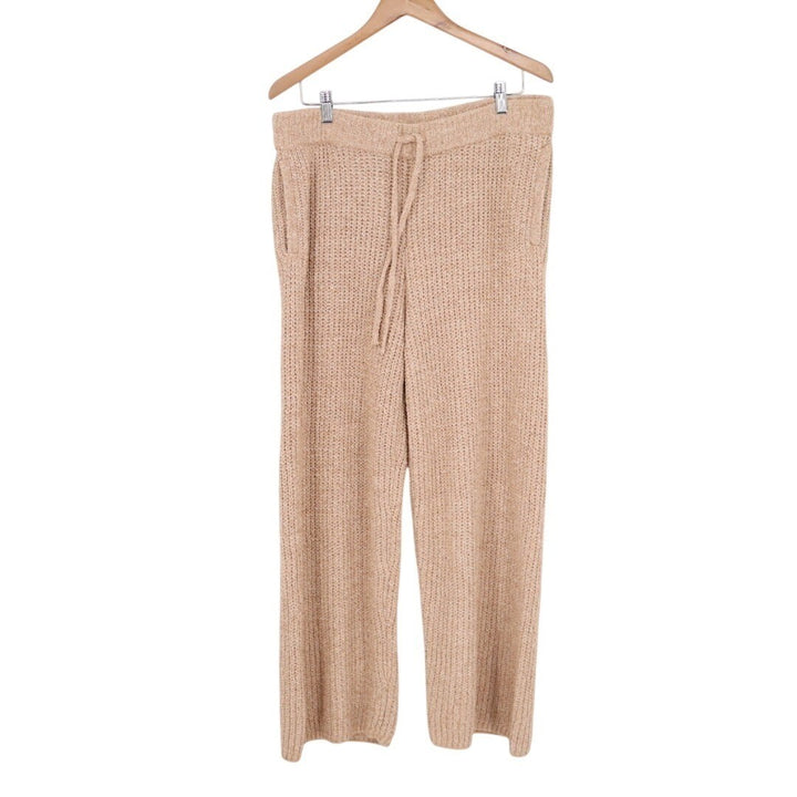 State of Day Intimates Pajama Pants Womens Large Brown Waffle Knit Sleepwear