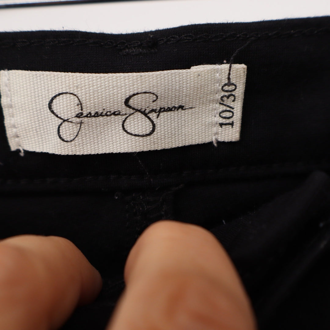 Jessica Simpson Womens Black Skinny Pull On Stretch Pants Size 10/30