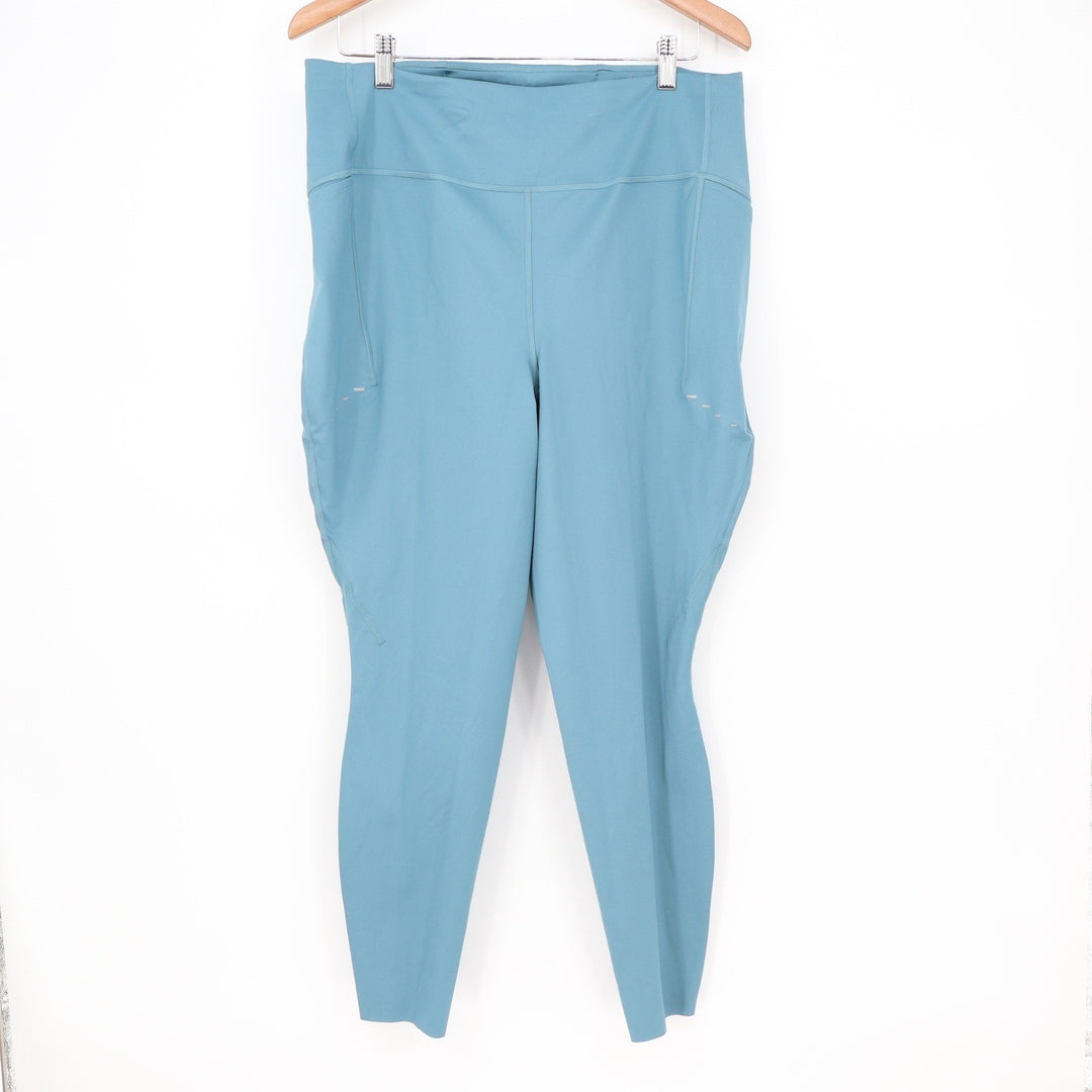 Nike Swift Dri-FIT Womens XXL Blue Perforated Running Leggings