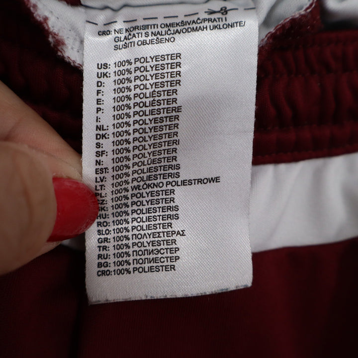 Adidas Climalite Maroon White 3-Stripe Soccer Athletic Shorts Youth XL Mens S