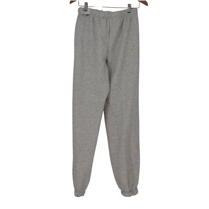 DSG Womens Classic Cotton Cinch Pant Light Heather Grey Fleece Joggers Small