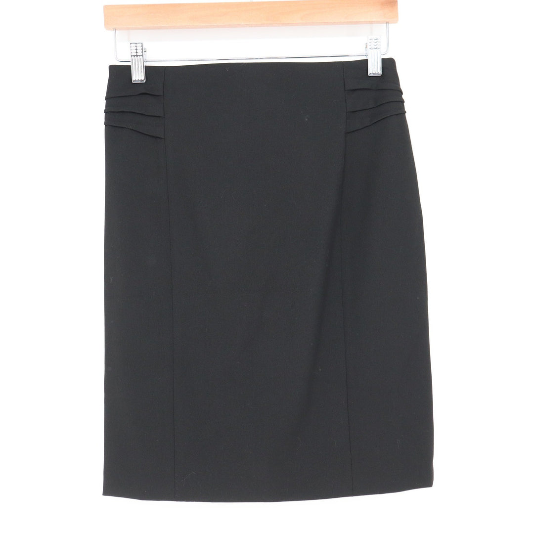 Express Black Pleated Hip Detail Pencil Skirt Size 6 NWT