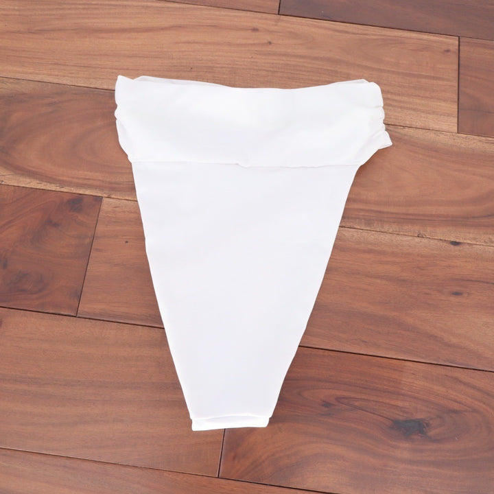 ASOS DESIGN White Tie Front High Leg Bikini Bottoms Swimsuit Size 4
