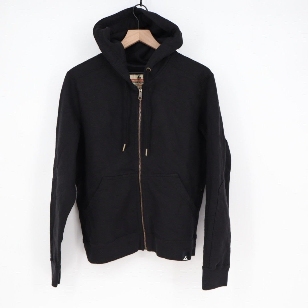 American Giant Sportswear Company Women's Black Cotton Full Zip Hoodie Size L