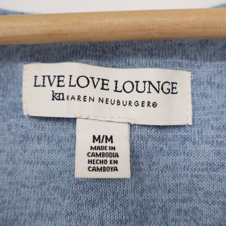 Karen Neuburger Live Love Lounge Blue Zebra Print Pajama Set Tank Joggers Medium