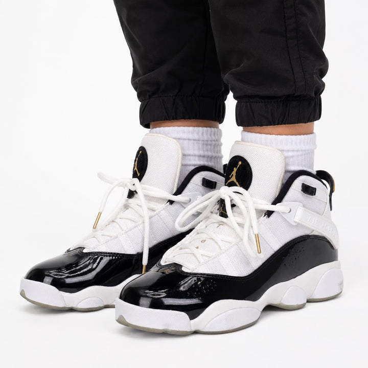 Jordan 6 Rings GS White Black Metallic Gold CW6994-100 Mens 7Y Basketball Shoes