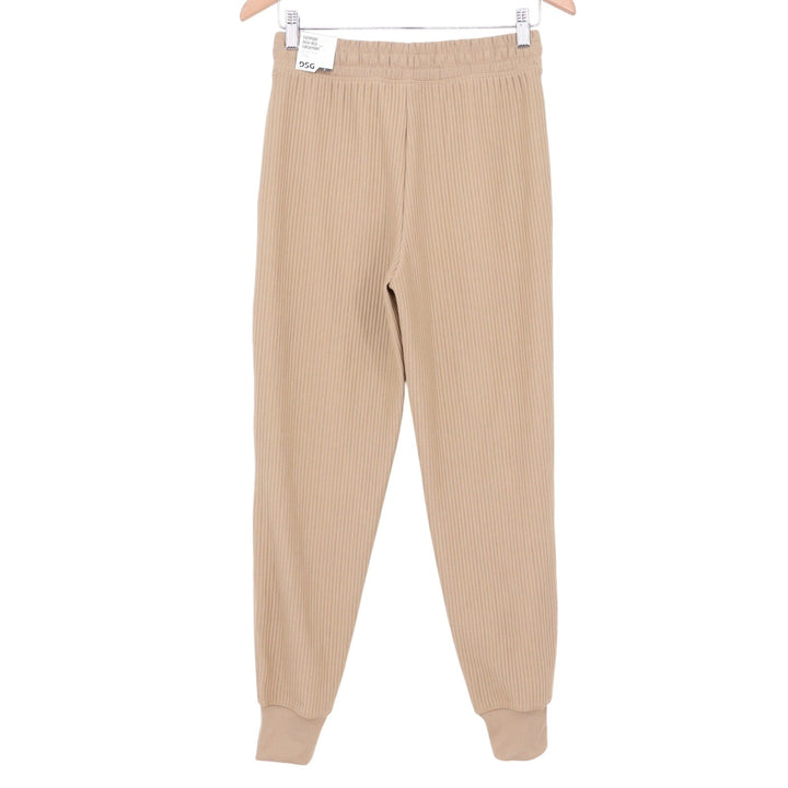 DSG So Soft Ottoman Jogger Womens XS Warm Stone Tan Ribbed High Rise Sweatpants