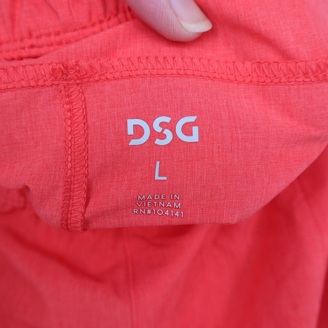 DSG Mens 8 Inch Agility Short Cabana Coral Heather Orange Athletic Large