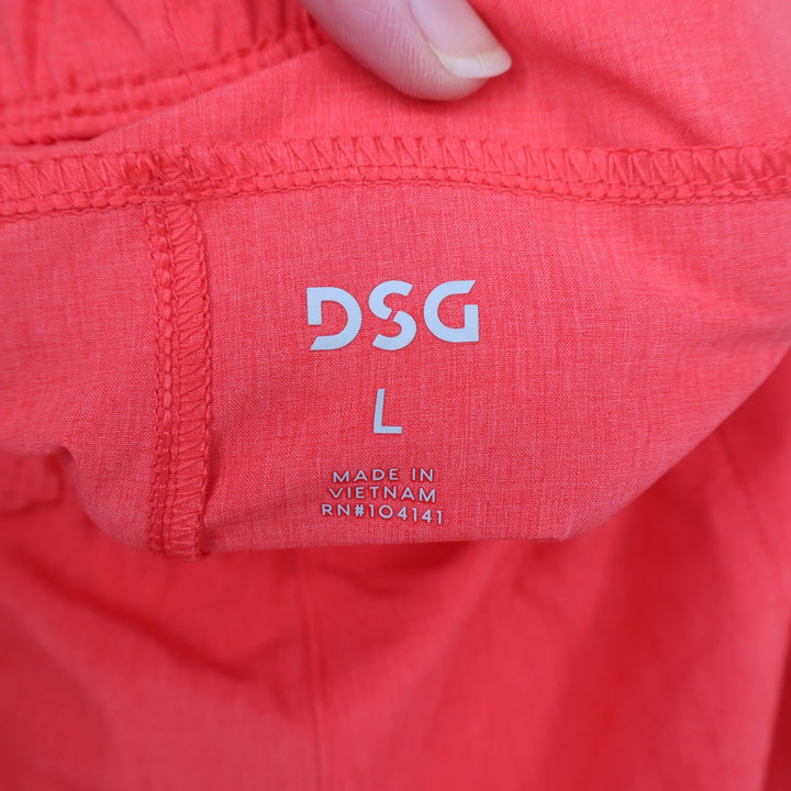DSG Mens 8 Inch Agility Short Cabana Coral Heather Orange Athletic Large