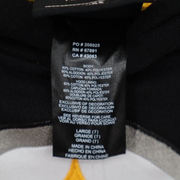 NFL Team Apparel Kids Pittsburgh Steelers Black Gold Hoodie Size 7