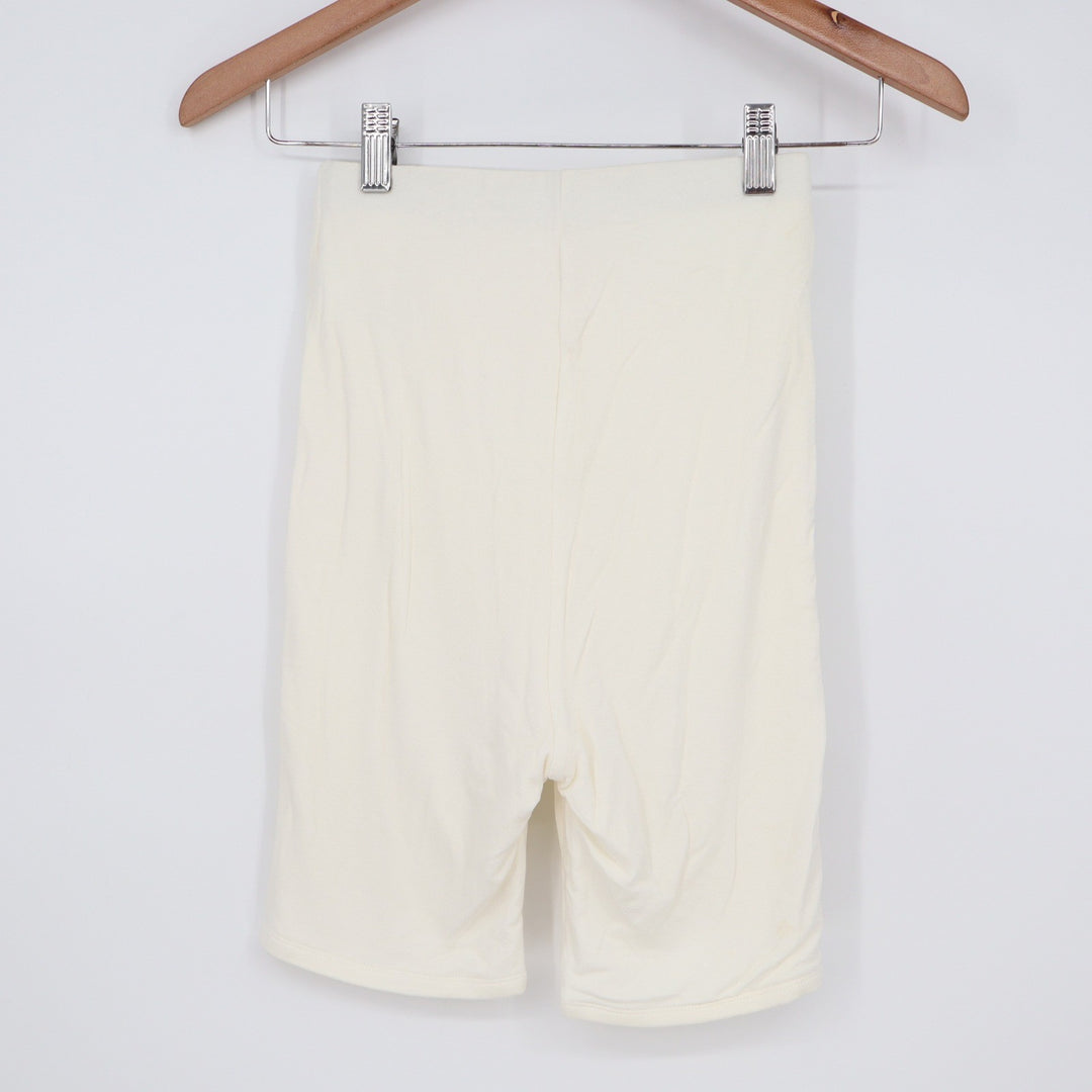 Naked Wardrobe Baby Mama Cream Maternity Biker Shorts XL