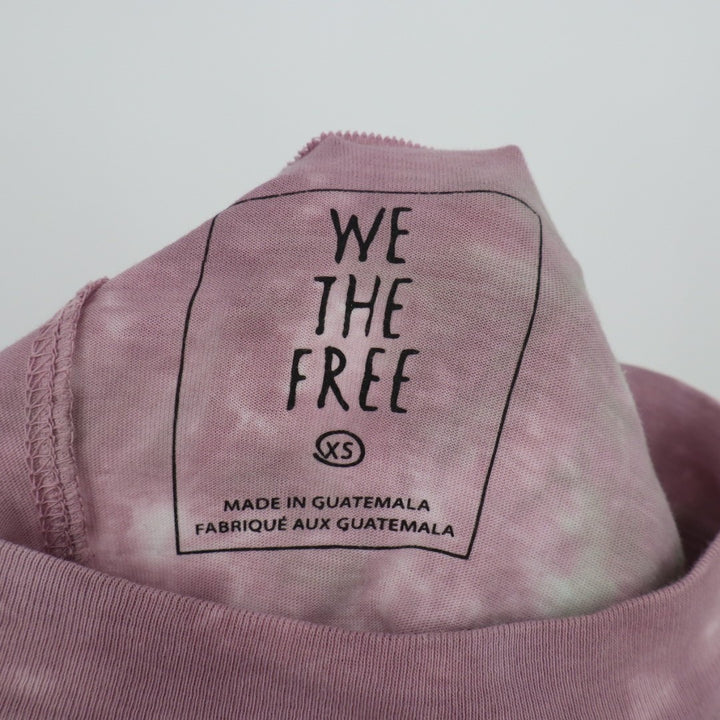 Free People We the Free Shirt Womens XS Multicolor Tie Dye Long Sleeve Mock Neck