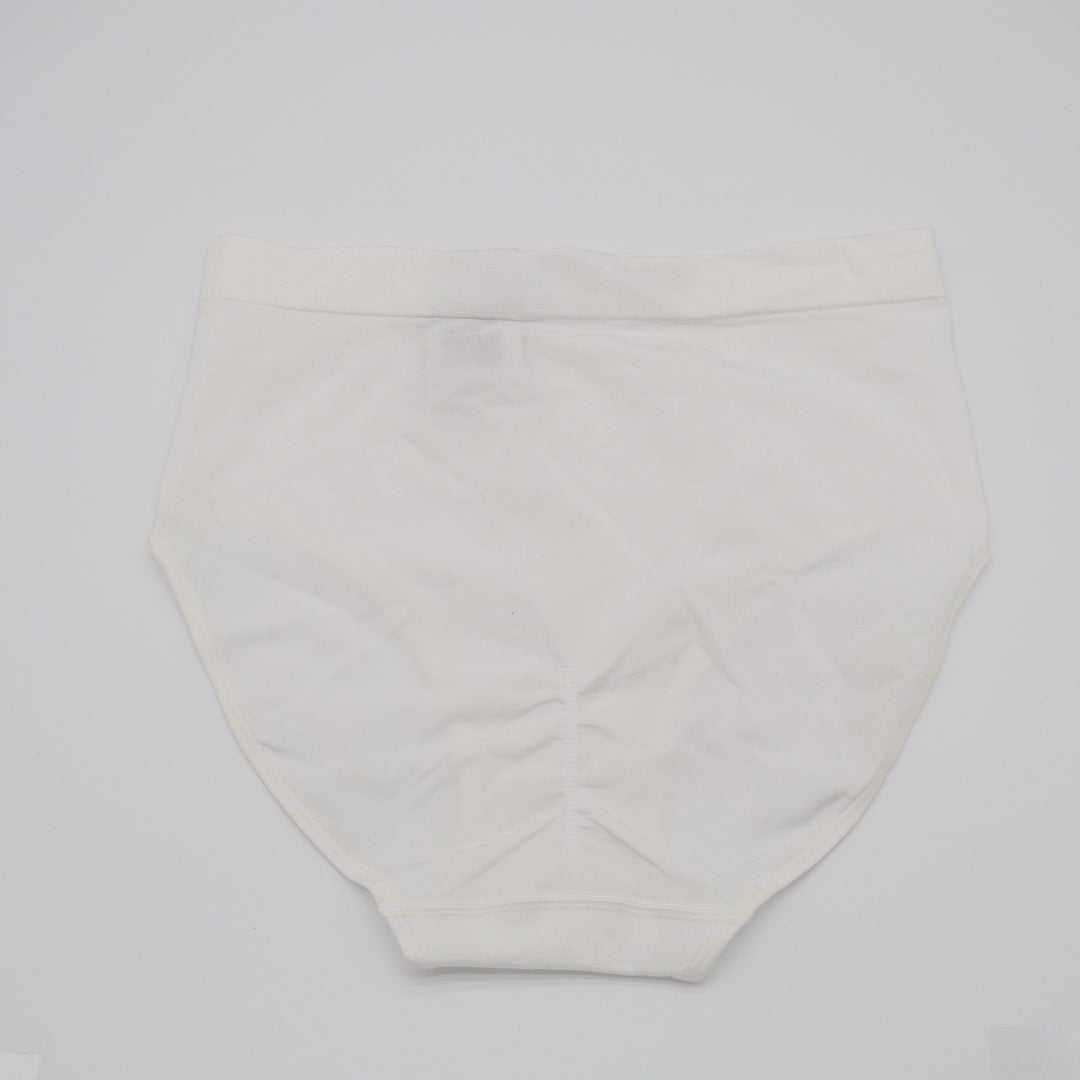 Wacoal B Smooth Seamless Full Brief Panty Womens 7-L White Stretch Ruched Back