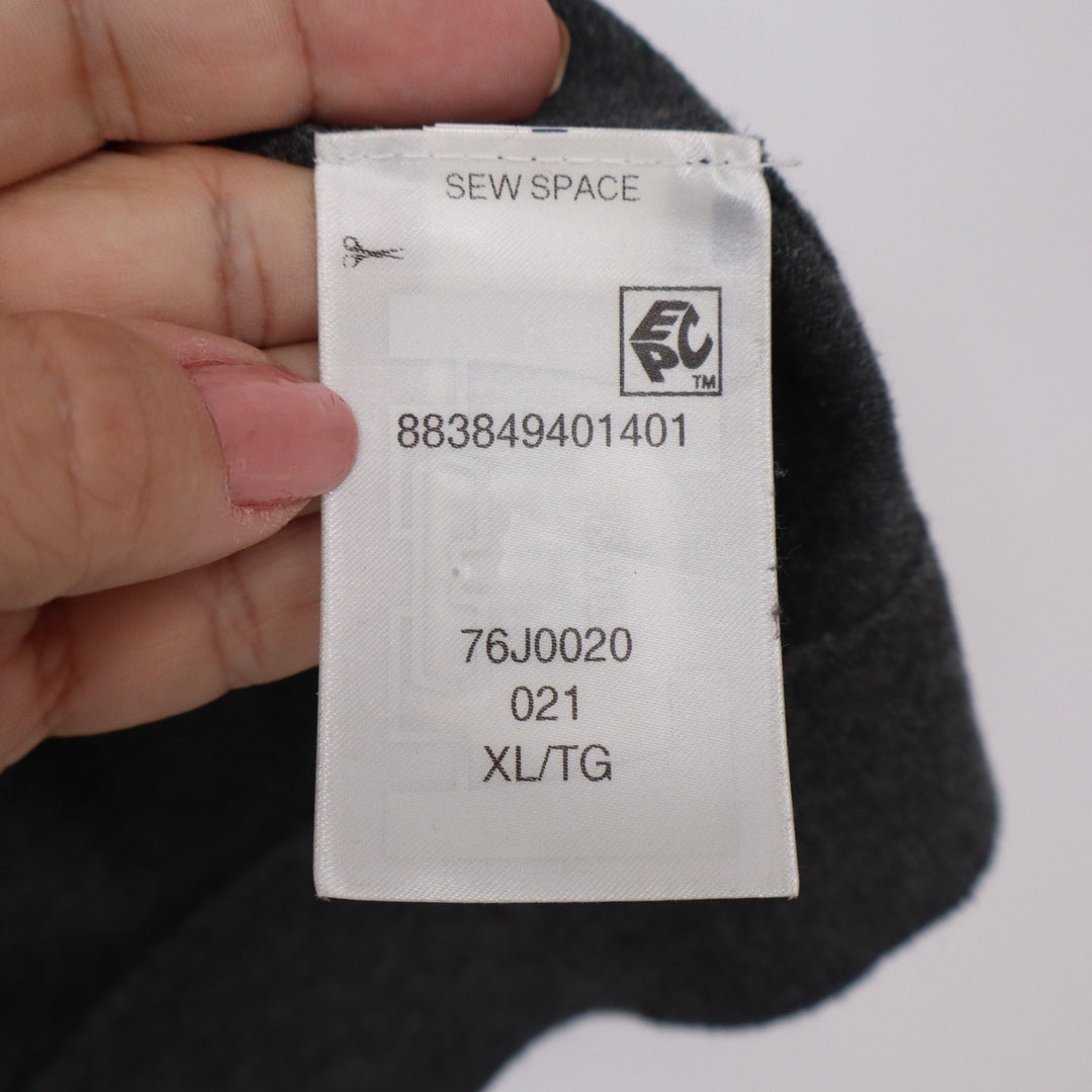 Tommy Hilfiger Mens XL V-Neck Sweater Charcoal Grey Cotton Blend