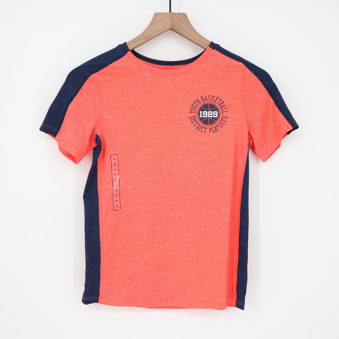 DSG Boys Pieced Graphic Movement Tee Cabana Coral Navy Basketball Size M 10-12