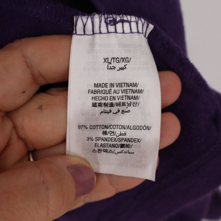 Karen Scott Sport Purple Open Front Cardigan XL 3/4 Sleeve Zip Pockets Cotton