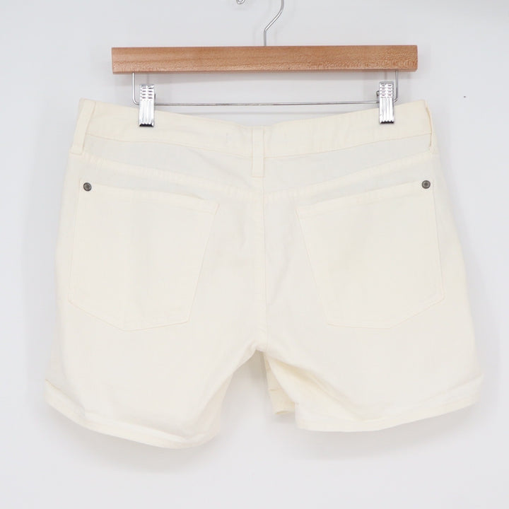 Vince Womens Cream Denim Shorts Size 30 Off White Cotton Blend Made in USA