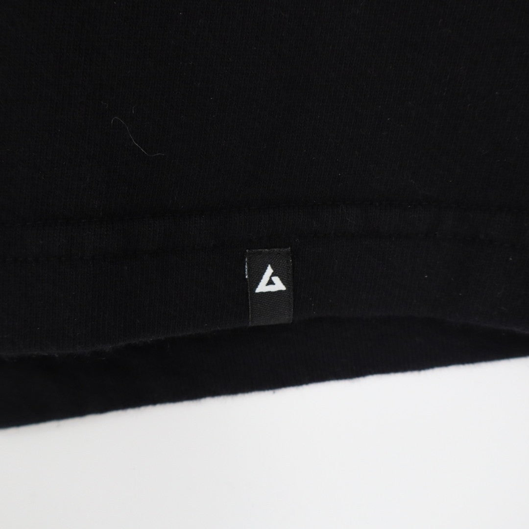 American Giant Sweatshorts Mens XL Black Cotton Logo Mid Rise Drawstring Waist
