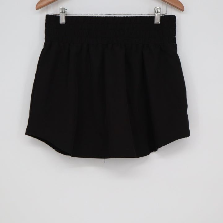 Pinspark Black Athletic Skort XL Smocked Waist Built-in Shorts Pockets AMT005969
